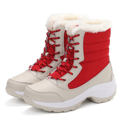 Schneestiefel Plüsch Warme Stiefeletten Für Damen Winterschuhe