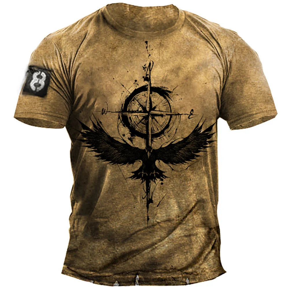 Lässiges Herren-T-Shirt mit Rundhalsausschnitt – Jetzt im 1+1 GRATIS Aktionsangebot!
