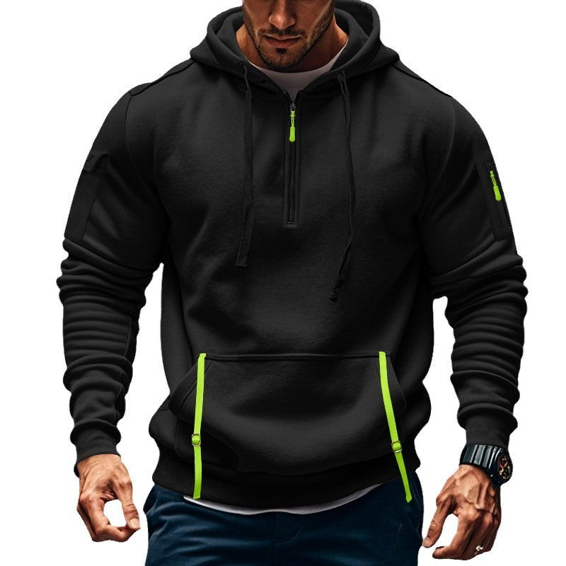 Herren Sweatshirt mit Multi-Zipper Armtasche