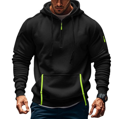 Herren Sweatshirt mit Multi-Zipper Armtasche
