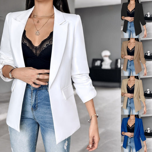 Langärmliger Cardigan-Anzugmantel für Damen