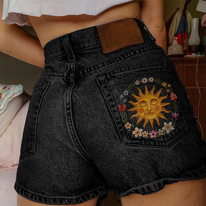 Freizeit-Shorts im Commuter-Stil aus Denim für Damen