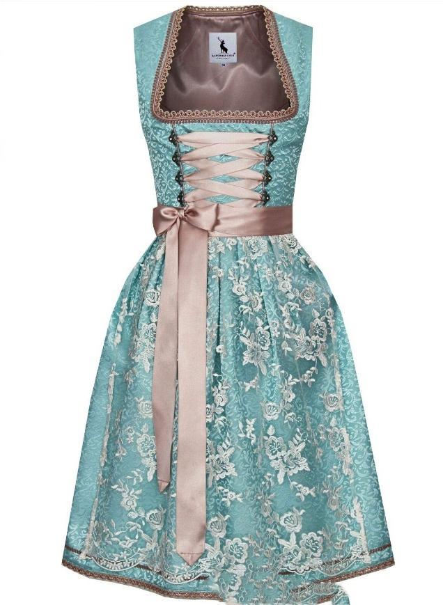 Oktoberfest Kleid mit Schnürung und Print – Liesl