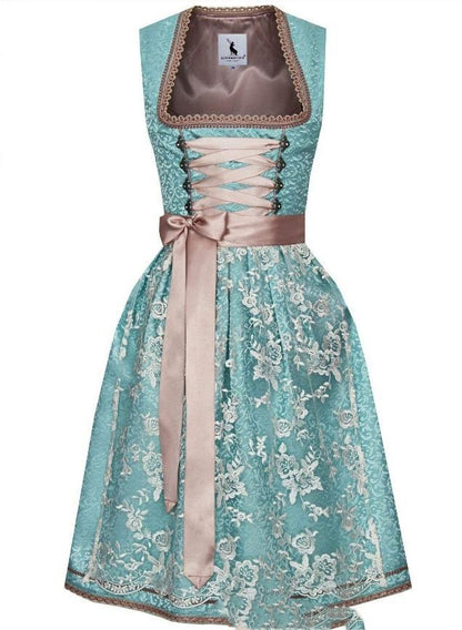 Oktoberfest Kleid mit Schnürung und Print – Liesl