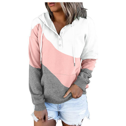 Bedruckter lässiger Hoodie-Mantel für Damen