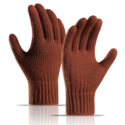 Winter-Fleece-gefütterte, gepolsterte, warmhaltende Strickhandschuhe für Damen