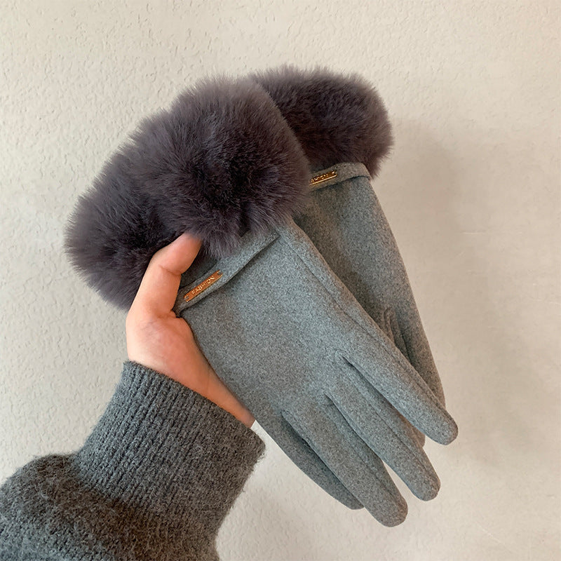 Touchscreen Warme Handschuhe Winter Frauen Fleece-gefüttert