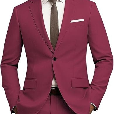 Eleganter Herrenanzug im Slim Fit – 2-teiliges Set inkl. Krawatte