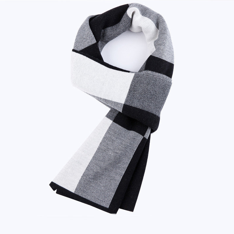 Herren Karo-Schal – Warmer Wollschal für den Winter