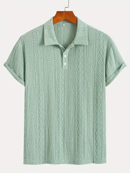 Herren Sommerhemd mit Hohldesign – Leicht, Atmungsaktiv & Kurzarm