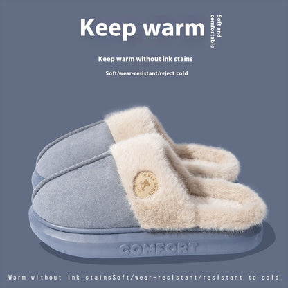 Neu Plüsch Hausschuhe Für Frauen Männer Winter Warme Hause Pantoffel Indoor Dicken sohlen