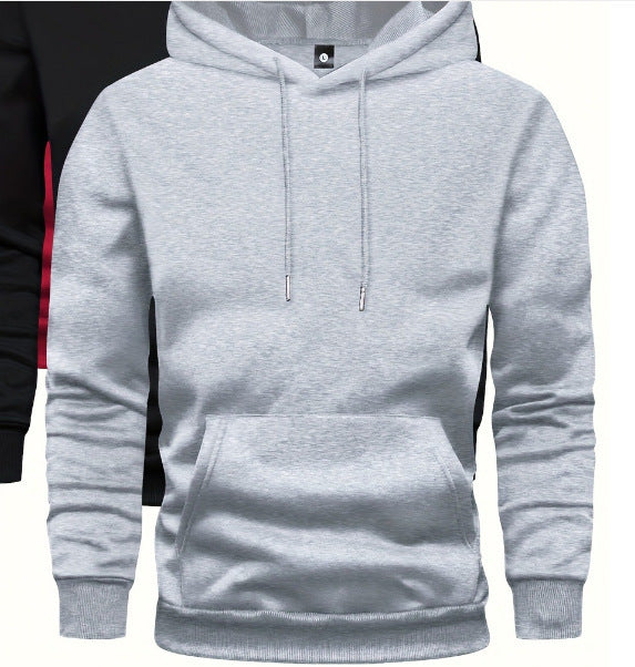Herren Hoodie mit Tasche – Einfarbig