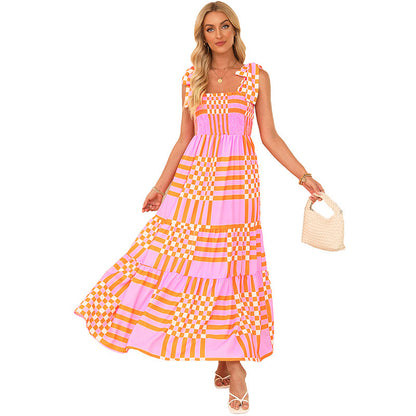 Modisches All-Match-Kleid mit Schnürung und ärmellosem Kleid für Damen
