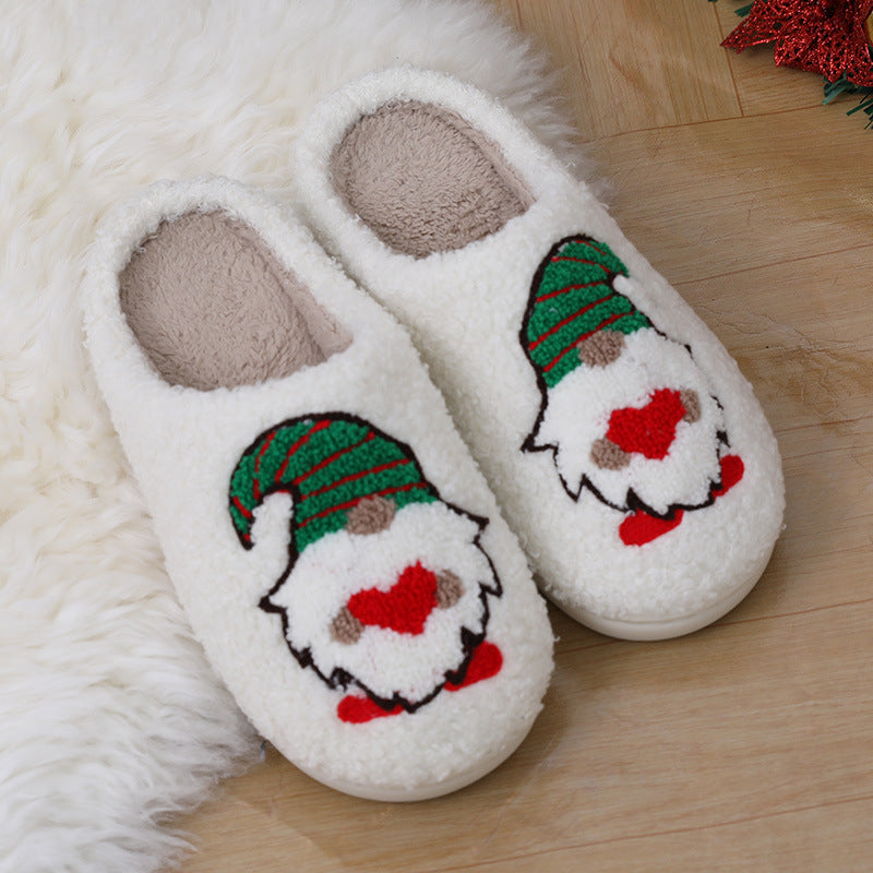 Niedlichen Cartoon Weihnachtsmann Hausschuhe Paar Indoor Boden Schlafzimmer Slipper Weihnachten warme Schuhe Frauen Männer