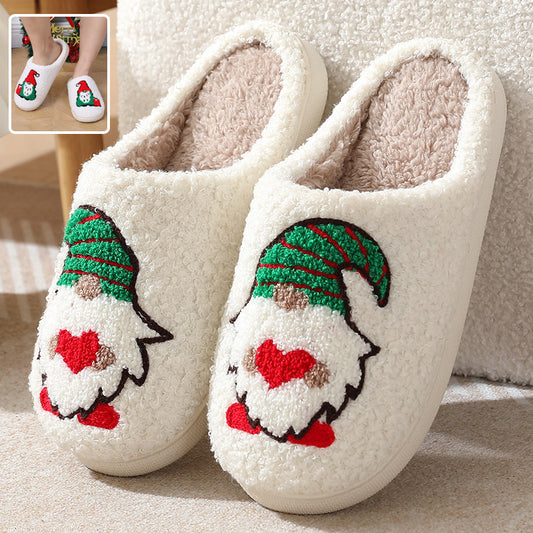 Niedlichen Cartoon Weihnachtsmann Hausschuhe Paar Indoor Boden Schlafzimmer Slipper Weihnachten warme Schuhe Frauen Männer