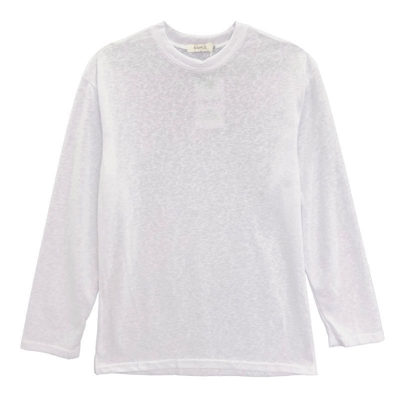 Herren Langarmshirt – Unifarben & Lockerer Schnitt
