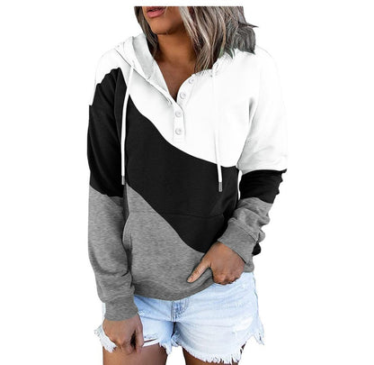 Bedruckter lässiger Hoodie-Mantel für Damen
