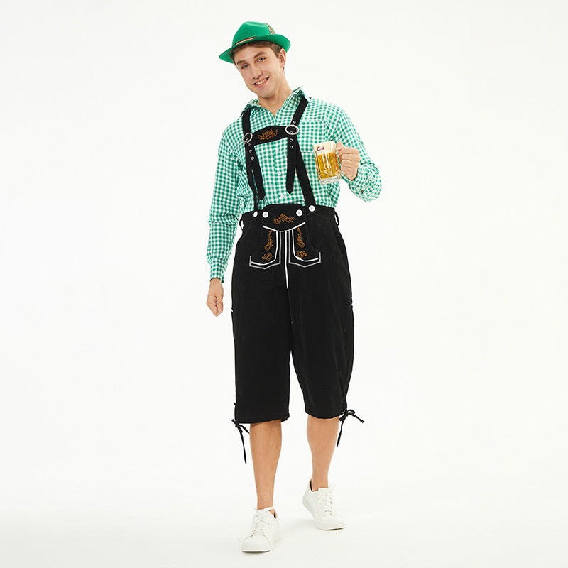 German Suspender Pants Beer Clothing Munich Beer Festival Clothing Bar Embroidered Suspender Pants