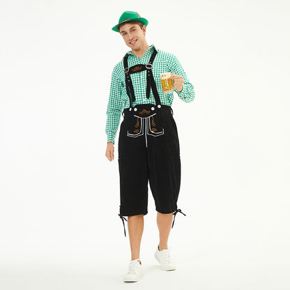 German Suspender Pants Beer Clothing Munich Beer Festival Clothing Bar Embroidered Suspender Pants