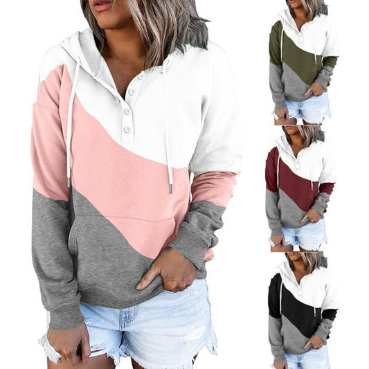 Bedruckter lässiger Hoodie-Mantel für Damen