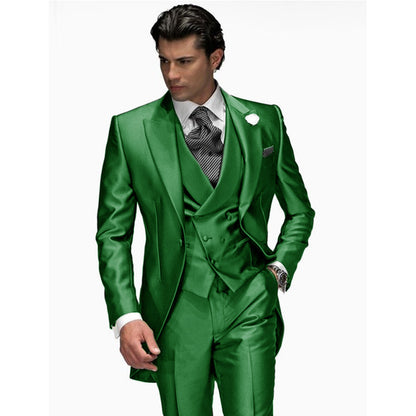 Dreiteiliger Herrenanzug – Slim Fit Business Casual Anzug mit Weste