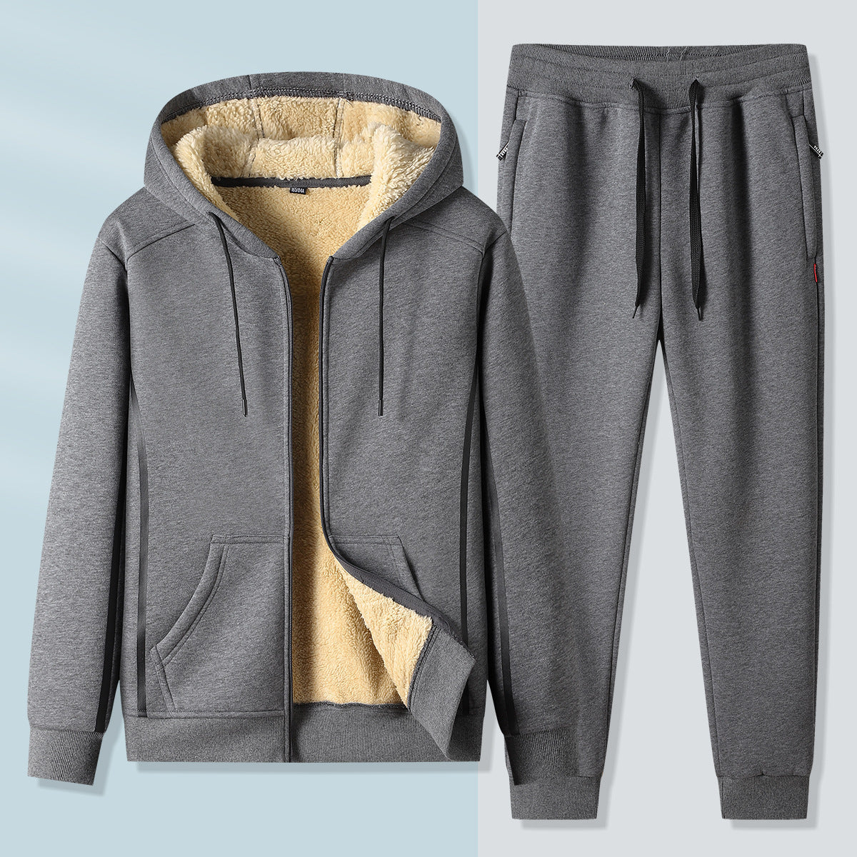 Herren Sportanzug 2-teilig – Freizeit Trainingsanzug mit Shorts