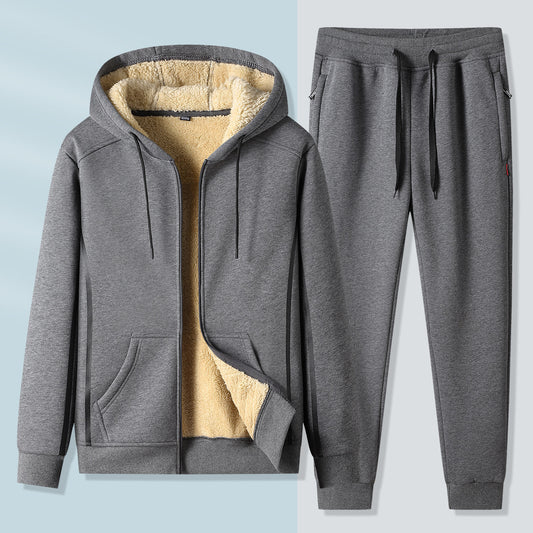 Herren Sportanzug 2-teilig – Freizeit Trainingsanzug mit Shorts