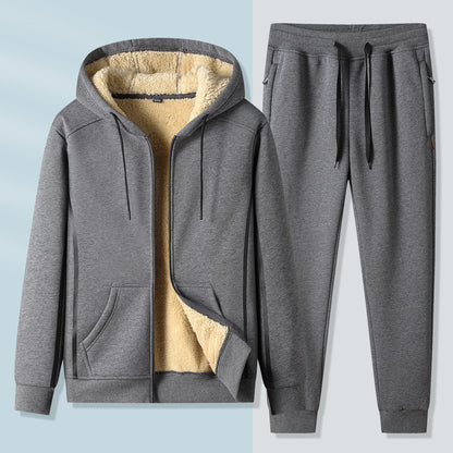 Herren Sportanzug 2-teilig – Freizeit Trainingsanzug mit Shorts