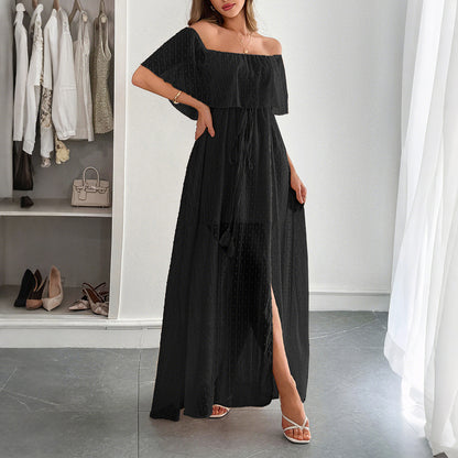 Elegantes Tube Top Korsett Kurzarm Damenkleid