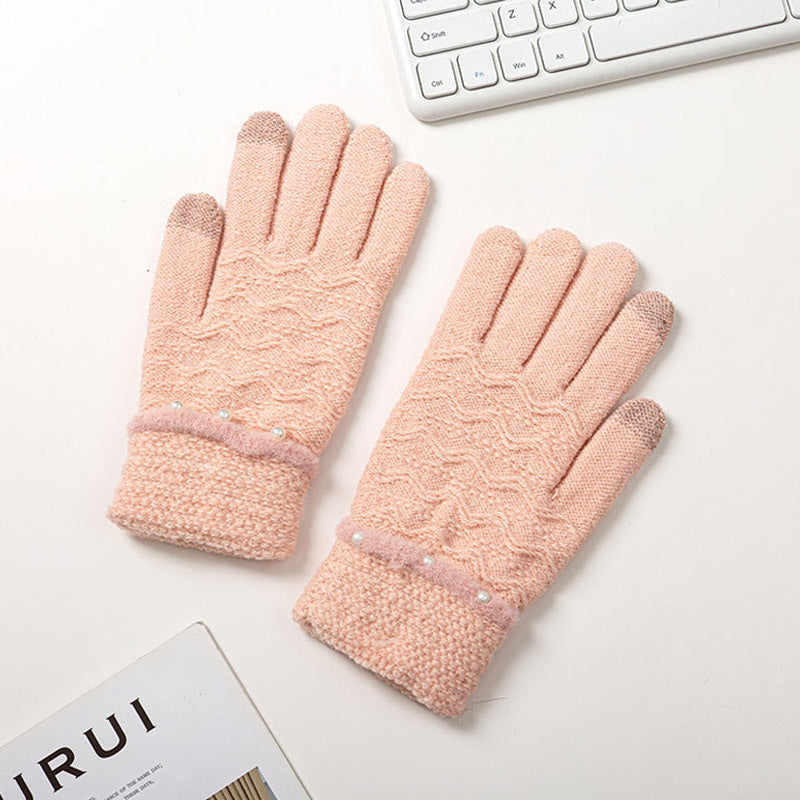 Modische Strickhandschuhe für Damen, um im Winter warm zu bleiben