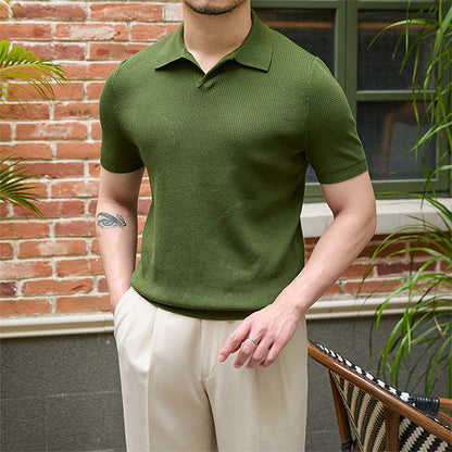 Retro Herren-Strickshirt – Business Casual aus 100 % Lyocell