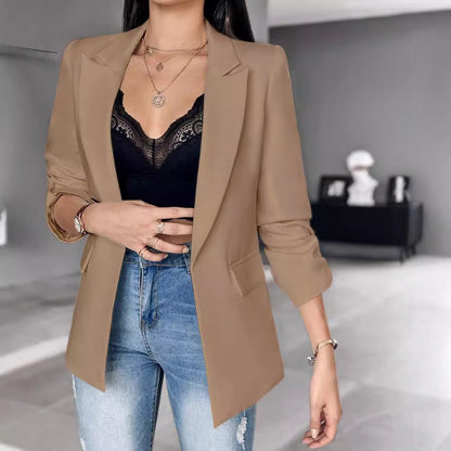 Langärmliger Cardigan-Anzugmantel für Damen