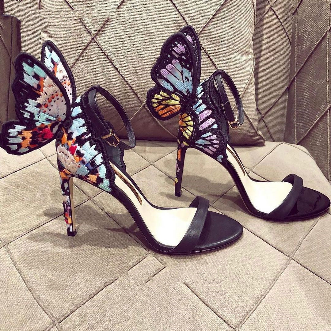 Schwarze All-Match-Sandalen mit hohen Absätzen und Stilettos für Damen