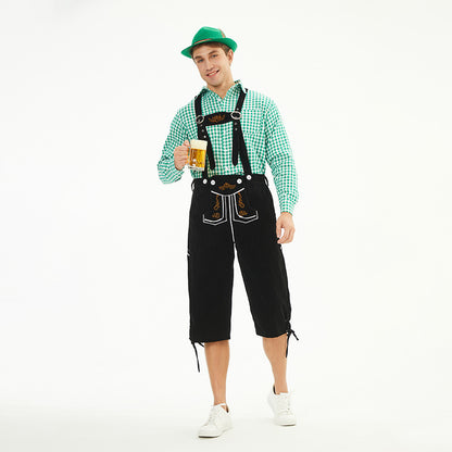 German Suspender Pants Beer Clothing Munich Beer Festival Clothing Bar Embroidered Suspender Pants