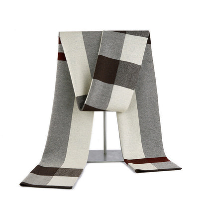 Basolan Wollschal Herren – Warmes Winteraccessoire im Karo-Design