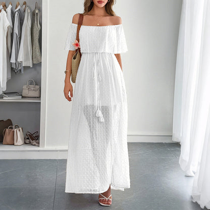 Elegantes Tube Top Korsett Kurzarm Damenkleid