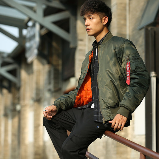 Herren Winter-Bomberjacke mit Thermofutter – Wasserabweisend im Military-Stil