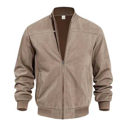 Herren Freizeitjacke aus Wildlederimitat – Große Größen mit Reißverschluss