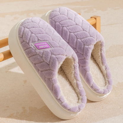 Neue rutschfeste Plüsch-Hausschuhe mit dicken Sohlen für Paare, warme Winter-Hausschuhe für Zuhause, Innen-Fleece-Schuhe für Damen und Herren