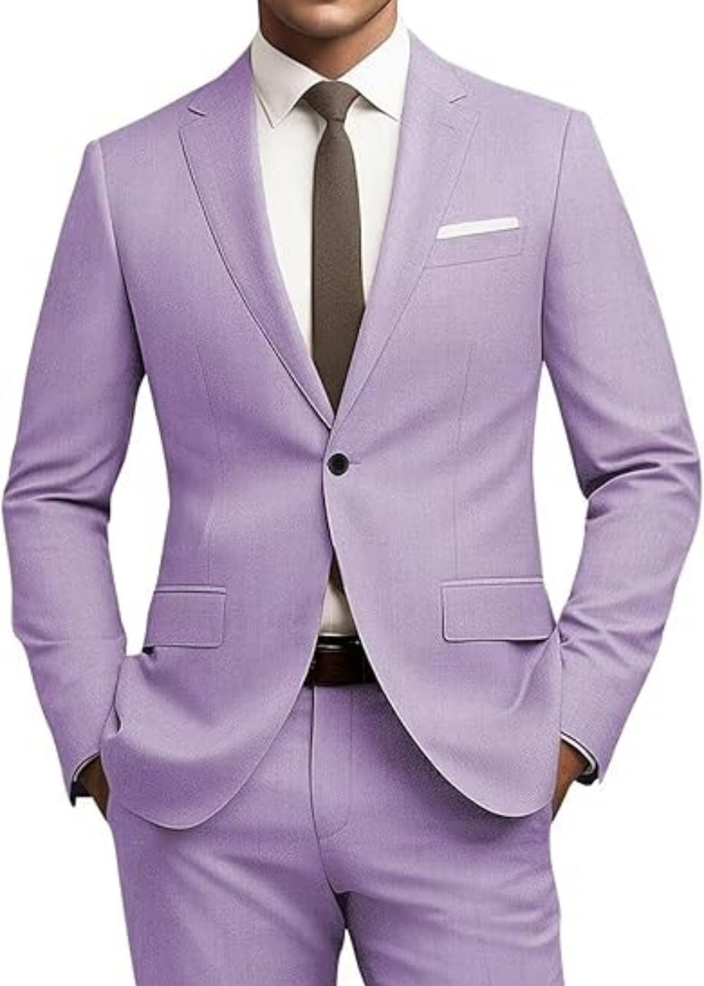 Eleganter Herrenanzug im Slim Fit – 2-teiliges Set inkl. Krawatte