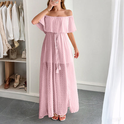 Elegantes Tube Top Korsett Kurzarm Damenkleid
