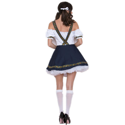 German Beer Festival Suspender Skirt Maid Costume