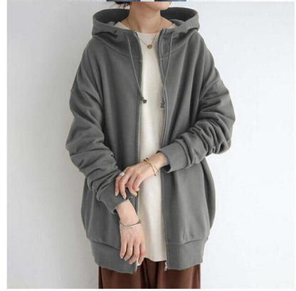 Damen Fuzzy Hoodies Langer Sport Pullover Hoodie Full-Zip Hoodie Sweatshirt