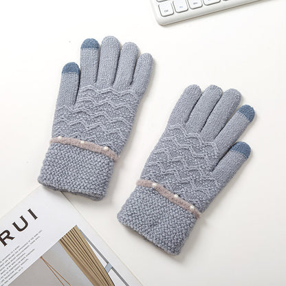 Modische Strickhandschuhe für Damen, um im Winter warm zu bleiben