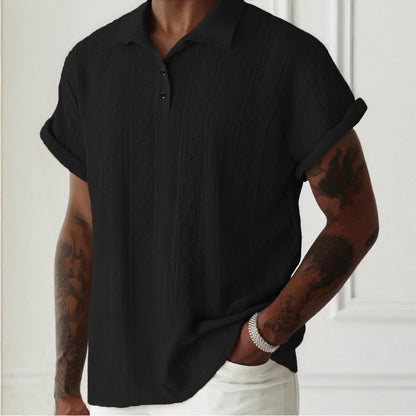 Herren Sommerhemd mit Hohldesign – Leicht, Atmungsaktiv & Kurzarm