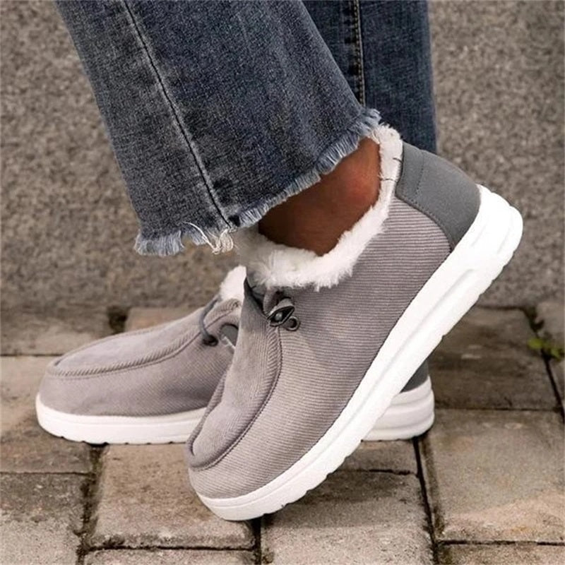Schneestiefel Damen Warm Plüsch Stiefeletten Winterschuhe