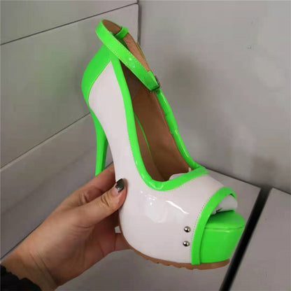 Dicken Wasser Plattform Stilettos Sommer Frauen