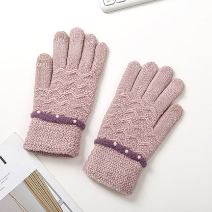 Modische Strickhandschuhe für Damen, um im Winter warm zu bleiben
