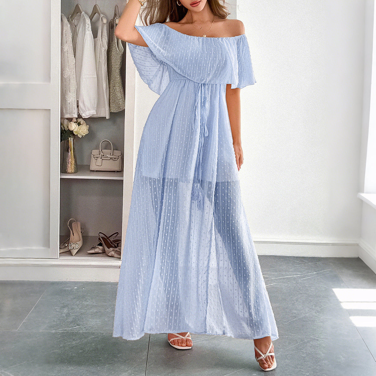 Elegantes Tube Top Korsett Kurzarm Damenkleid