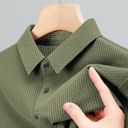 Leichtes Herren-Oberteil mit asymmetrischem Design – Atmungsaktiv & Business-Lässig (1+1 Gratis)